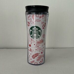 16 oz Starbucks Holiday Travel Tumbler Plastic